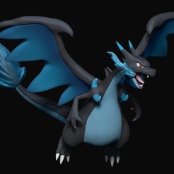 mega-charizard-x-cliente-1.jpg Download OBJ file Mega Charizard X(with cuts and as a whole) • Design to 3D print, erickantunesxd123