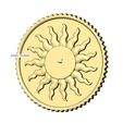 volume1.jpg Sun relif coin 3D print model