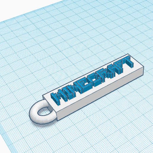 porte cle minecraft 3D model