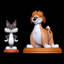 Untitled-1.jpg STL file Rita and Runt - Animaniacs・3D printer design to download, SillyToys