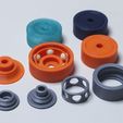 Caged Bearings.jpg Free STL file Ball bearing with cage for 6mm airsoft BBs・Design to download and 3D print