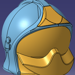 Casque 2.png Fichier STL Casque Pompier visière et écusson à monter・Plan pour impression 3D à télécharger