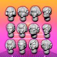 Ul! 4 | , Futuristic Bobcut Female Heads! (35 heads)