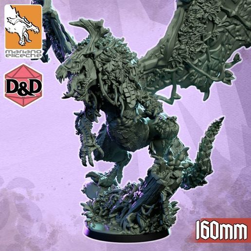 🐉 SKONGUR, The Green Dragon, 160mm DnD 5E・ 3D File for 3D