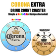 004-DESIGNS.png CORONA EXTRA DRINK COUNT UNTERSETZER (EINFARBIG+MEHRFARBIG)