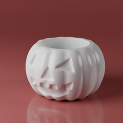 3D-Planter-Pot-44_1.png Файл STL 3D горшок для растений 44 - Хэллоуинский Джек-о-фонарь・Модель для загрузки и 3D-печати