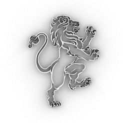 leo1.jpg OBJ file LION STANDING RAMPANT・Design to download and 3D print, dragon3287