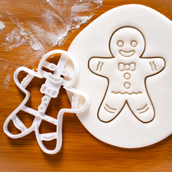 gingerbread.png STL file Happy gingerbread cookie cutter・3D printing model to download