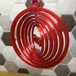 IMG_20211105_113529.jpg Christmas Tree Ornament 2022 Spinning Circle, print in place, no support