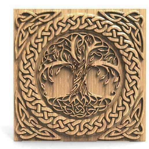 STL file celtic tree of life CNC 3・Model to download and 3D print・Cults