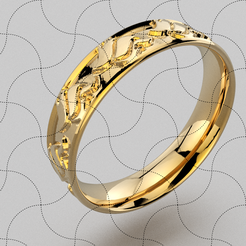 Llama03.png STL file Fine Jewelry, Modern Ring 029・3D printing template to download