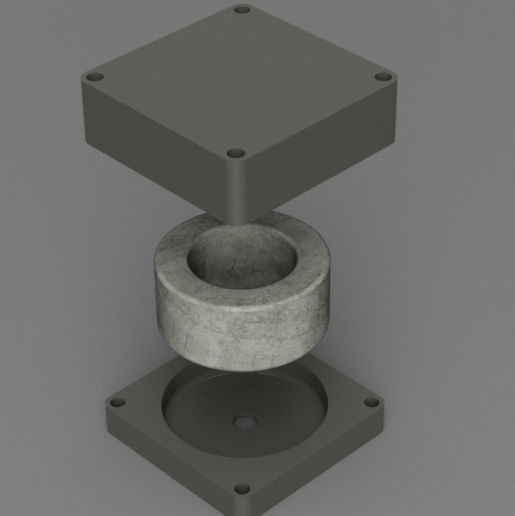 Tea light holder casting mold | 3D-printed concrete mold | Two-part