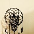 FullSizeRender(3).jpg Owl dream Catcher (Buho, lechuza, atrapasueños). Arte 2D.