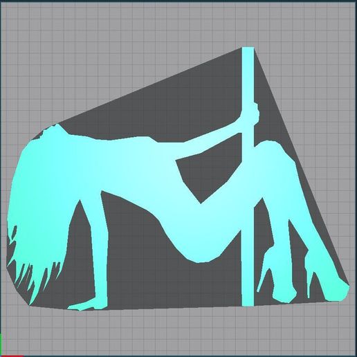 woman pole dance - woman pole dance - 2D - 3D model önizlemesi