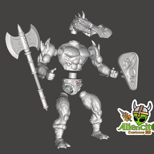 🖨️ BARANUS MOTU STYLE・ 3D File for ・Cults