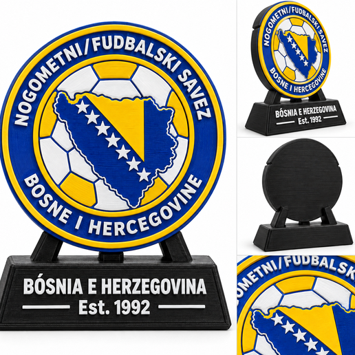 Bosnia and Herzegovina Decorative Sign – 3D Printable Model