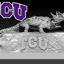 im.jpg NCAA - TCU Horned Frogs mascot statue decor - 3d Print