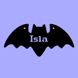 Isla.png UK PERSONALIZED BAT DECORATION FOR TOP 3000 UK FIRST NAMES