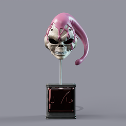 super-buu-craneo_008.png Archivo OBJ skull majin buu・Diseño para descargar y imprimir en 3D