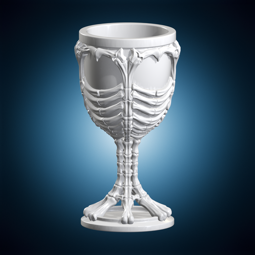 Skeleton Goblet Gothic Decor 3D Print Model