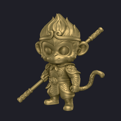 Chibi Monkey King Wukong Warrior