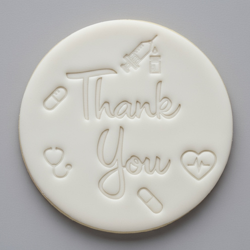 Nurse Thankyou Cookie Cutter - 3D model önizlemesi