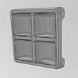 wf0.jpg Square 4 pockets serving tray relief 3D print model