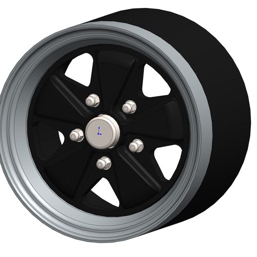 Rims Fuchs Porsche - 3D model önizlemesi
