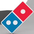 DP2-01.png 3D file Dominos pizza logos 1 & 2・Model to download and 3D print