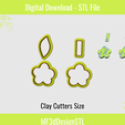 3.png Daisy Combo Cutter Digital STL File for Polymer Clay | DIY Jewelry and Cookie Making Tool | 5 Sizes Clay Cutters