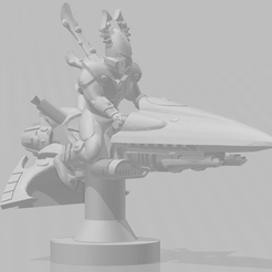Capture.png Free STL file Epic Scale - Tiny Space Elves - Mounted Autarch / Exarch・3D print model to download, nofearbe