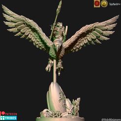 IMG_8292.jpg 3D file Wood elf lord on eagle king・3D printing idea to download