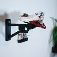 3.jpg Gecko Bricks Wall Mount for Star Wars Obi-Wan's Starfighter 75333