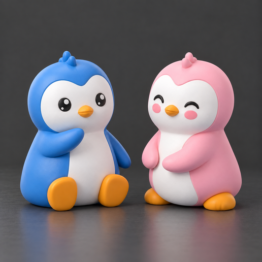 PAXTON AND POLLY SEATED PUDGY PENGUINS