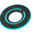 Light-Disk-1.1.png Tron Legacy Identity Disc / Tron Light Disk | Thematic Display Plinth & Wall Mount Included | By Collins Creations 3D