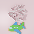 Aeroplano-2-2.png Airplane Cookie Cutter no3