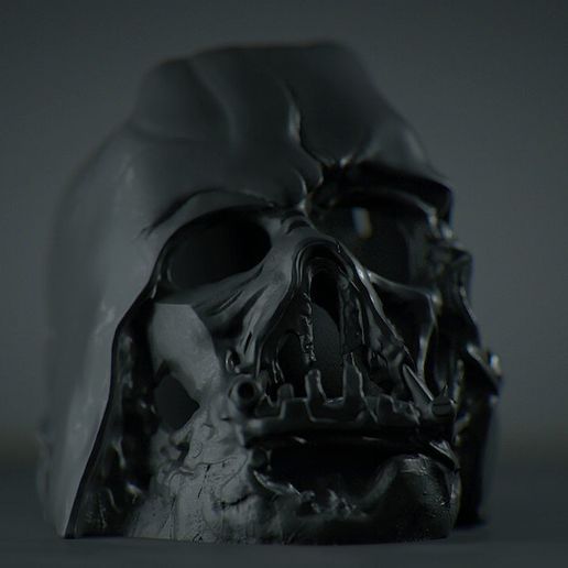 Free STL file Darth Vader Melted Mask・Object to download and to 3D