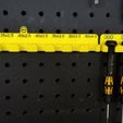 20200401_194634.jpg Wera precision screwdriver pegboard mounts - slotted and phillips