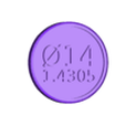 Ø14 1.4305.stl Marker bar material