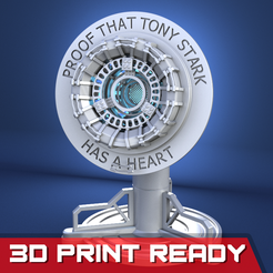 cults_ava.png Tony Stark Heart IronMan Arc Reactor 3D print model