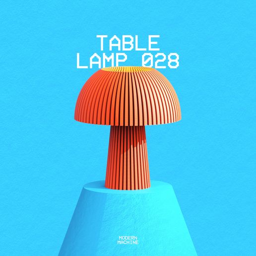 Table Lamp 028 STL for 3D Printing