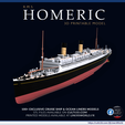 HOMERIC.png RMS HOMERIC White Star Line ocean liner print ready model