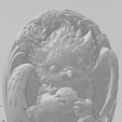 761a2389-1659-4719-b38a-18540781f65f.png Cute Owlbear Cameo - Fantasy Creature Wall Decor STL - Printable Relief Medallion