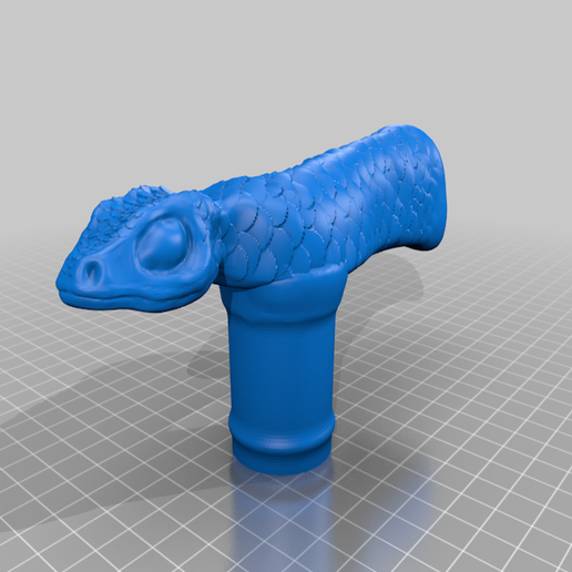 Snake Derby Style Topper ($7 Cane/Walking Hiking Sticks) - 3D model önizlemesi