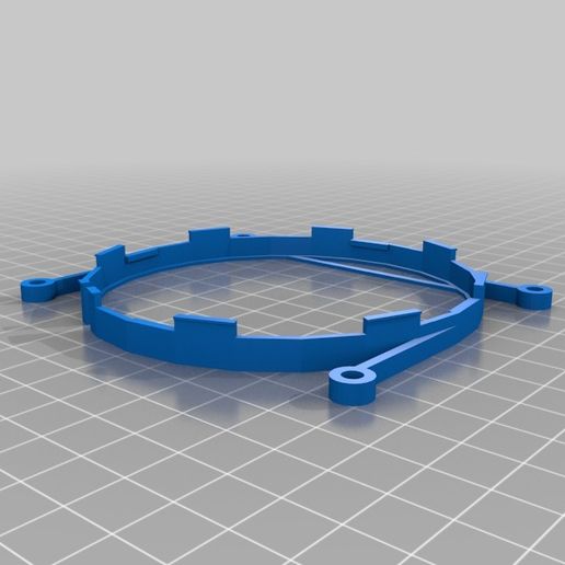 Simple fan mount GT2560 for intel stock fan 3D model