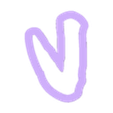 V_Ucase.stl naruto - alphabet font - cookie cutter