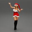 Girl-0001.jpg Lovely Santa Girl in Christmas Dress Posing