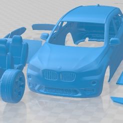 BMW-X1-2016-Cristales-Separados-1.jpg Archivo 3D BMW X1 2016 Printable Car・Plan para descargar y imprimir en 3D, hora80