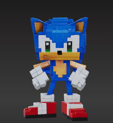 🎨 Minecraft Sonic Fan Art・ STL File for 3D printing・Cults