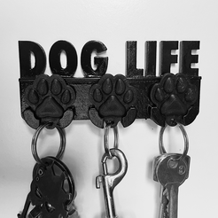 Llavero-Paw-full-1.png STL file Paw key ring and wall support・3D printing model to download